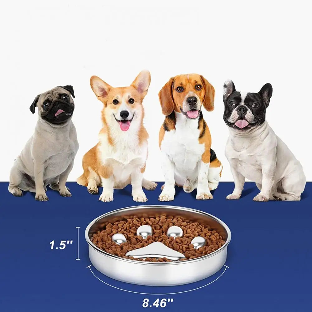 Dog Bowl to Slow Eating - Stainless Steel Slow Feeder